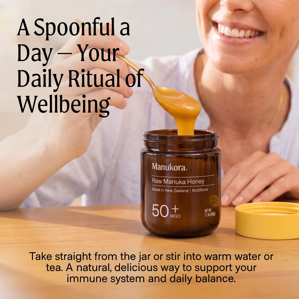 Manukora Raw Manuka Honey MGO 50+ New Zealand Non-GMO Daily Support 500g