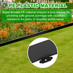 JERIA 4 Inch Tall 66 FT Garden Edging Kit with 90pcs Spikes, Plastic Edging for Landscaping