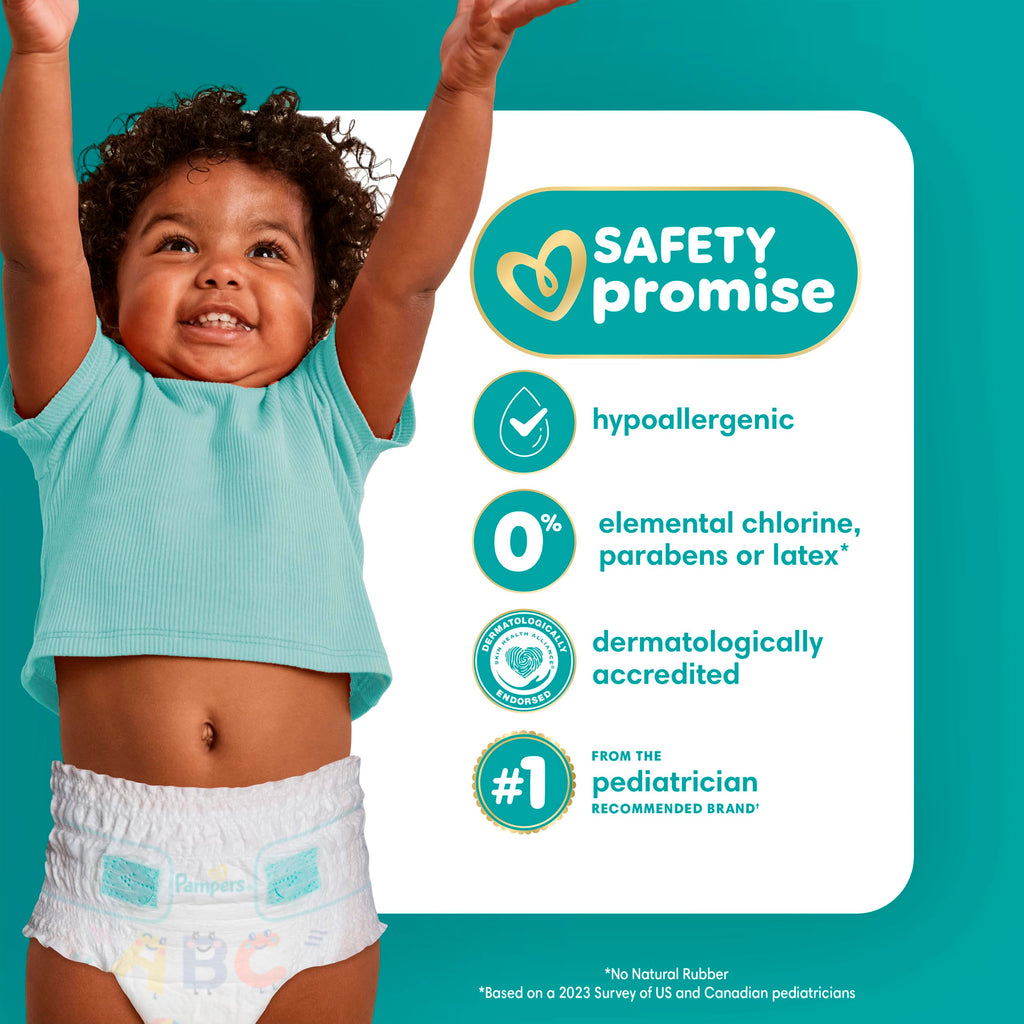 Pampers Diapers - Cruisers 360 - Size 6, 104 Count, up to 100% Leakproof Pull-On Diaper for Active Babies