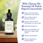 Dr. Tennant's Fulvic Super-Concentrate Liquid | Enhances Cellular Energy & Detoxification | Provides Essential Trace Minerals | 120-Day Supply