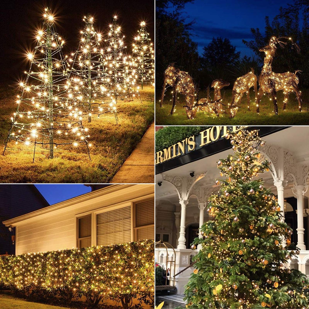 Brightown Battery Operated Christmas Lights 2 Pack 18 FT 50 LED Warm White