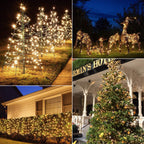 Brightown Battery Operated Christmas Lights 2 Pack 18 FT 50 LED Warm White