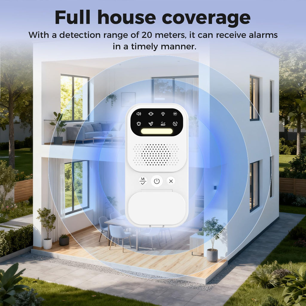 Wireless Smart Bed wetting Alarm - Suitable for Boys, Girls, and Older Kids. with UV Mode, Night Light, Sound/Vibration, High Sensitivity Sensor.for Nighttime bedwetting Training.