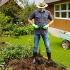 Altdorff Bulb Planter Tool Long Handle, Sod Plugger with Serrated Base and Non-Slip Soft Grip Handle, 5-in-1 Grass Plug Tool for Digging Holes to Grass Repair, Plant Blubs