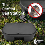 Exterminators Choice Compact Mouse Bait Station - Heavy-Duty Outdoor Rat Bait Box - Lockable Design with Key - Versatile Indoor & Outdoor Use - Pack of 12, Black, 4.75in x 3.5in x 1.25in