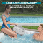 Bestway SaluSpa Underwater Durable Non Slip Swimming Pool and Spa Comfort Seat with Adjustable Height Legs and Weighted Feet, Gray