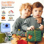 Kids Instant Digital Cameras for Boys and Girls, 1080P HD Dual-Lens Selfie Digital Camera with Print Paper & TF Card, Christmas Birthday Gifts Toys for Toddler and Teenagers Age 3-16 Years Old