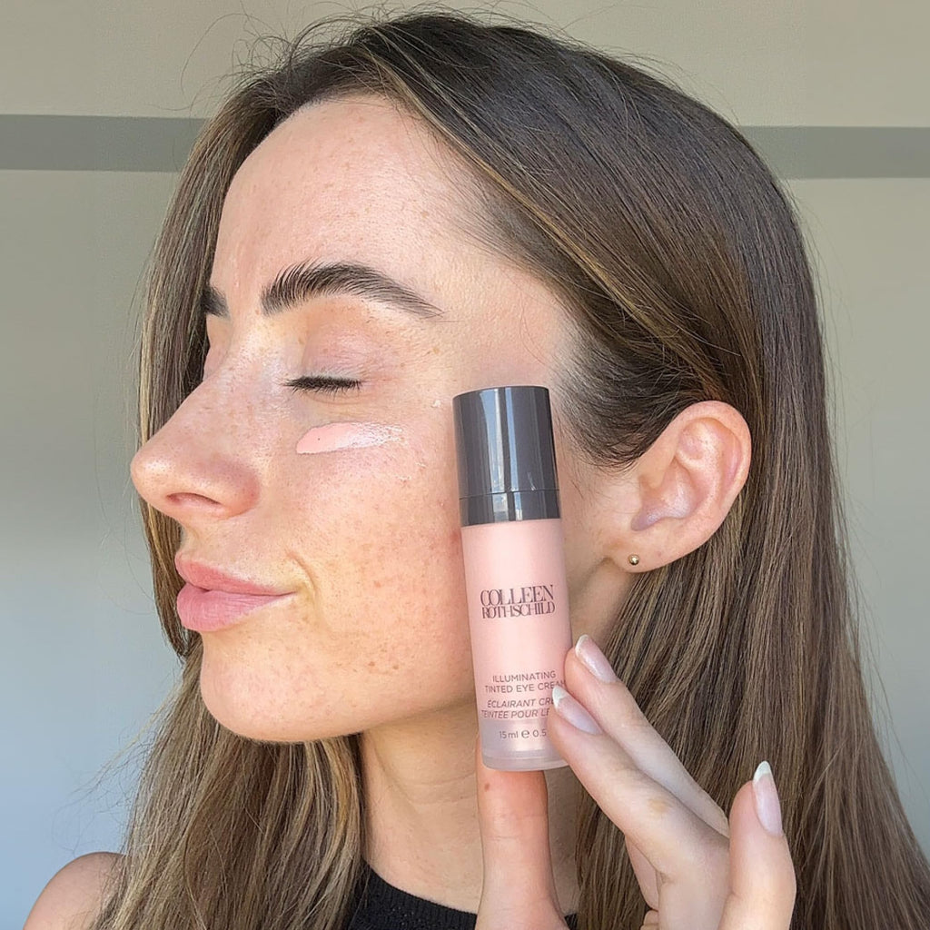 COLLEEN ROTHSCHILD Illuminating Tinted Eye Cream | Instant Brightening Effect | Nourishes & Targets Dark Circles | With Hyaluronic Acid, Caffeine, Pearlized Pigments & Peptides (0.5 fl oz)