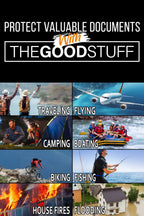 The Good Stuff Fireproof Document Bag Legal Size: 15" x 11" [2000°F Rated] Protect Birth Certificates, Contracts, Legal Papers, Cash, and Other Valuables - Water and Fire Resistant File Bags