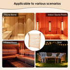 Sauna Backrest Wooden Sauna Accessories （Assembly Required） Non-slip Comfort Sauna Backrest Ergonomic S-shaped Sauna Backrest Relaxes the Back Pine Sauna Backrest Suitable for Sauna Environment