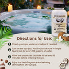Coconut Aromatherapy Spa Shock for Hot Tubs & Spas | Non-Chlorine Oxidizing Hot Tub Shock Treatment | Compatible with Bromine Tablets & Chlorine | Neutralizes Odors & Clarifies Water (2 lbs)