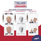 Gagster Donald Trump Toilet Paper - 3 Ply Funny Novelty Gag, 200 Sheets, Prank Gift Pack (2 Rolls Trump Images, 1 Roll Funniest Tweets) 3-pack