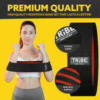 Tribe Lifting Fabric Resistance Bands for Exercise - Hip Bands for Working Out Legs, Glutes, Knees and Thighs for Men and Women - Cloth Circle Booty Bands for Physical Therapy (Black)