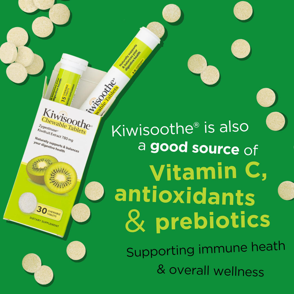 KiwiSoothe Digestive Wellness Supplement, 30 Chewable Tablets