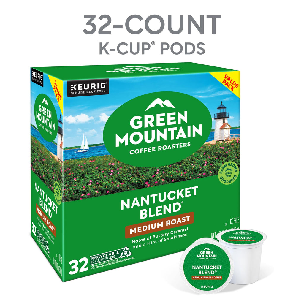 Green Mountain Nantucket Blend Coffee, K-Cup Pods, 32 Count