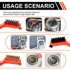 Wire Brush Set, 6 Pcs Professional Wire Brushes for Cleaning Rust