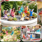 Exasinine 6 Pcs Fairy Figurines 4 Inch Colorful Fairies for Fairy Garden