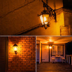Gonhom Dusk to Dawn Bug Light Bulb Outdoor,2 Pack Amber Bug Light Bulb,Auto On/Off,10W(100W Equivalent),E26 Base,Bug Lights for Outside.Home Hallway Porch Lights.Decorative Lamps.Bedroom