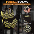 Sunnex Gym Gloves - Fingerless, Breathable Fitness Gloves for Weightlifting, Sports Training