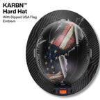 Klein Tools 60347FS Hard Hat, Vented Full Brim, Class C, Premium KARBN Freedom Series Pattern, Rechargeable Lamp, Padded Sweat-Wicking Sweatband, Top Pad