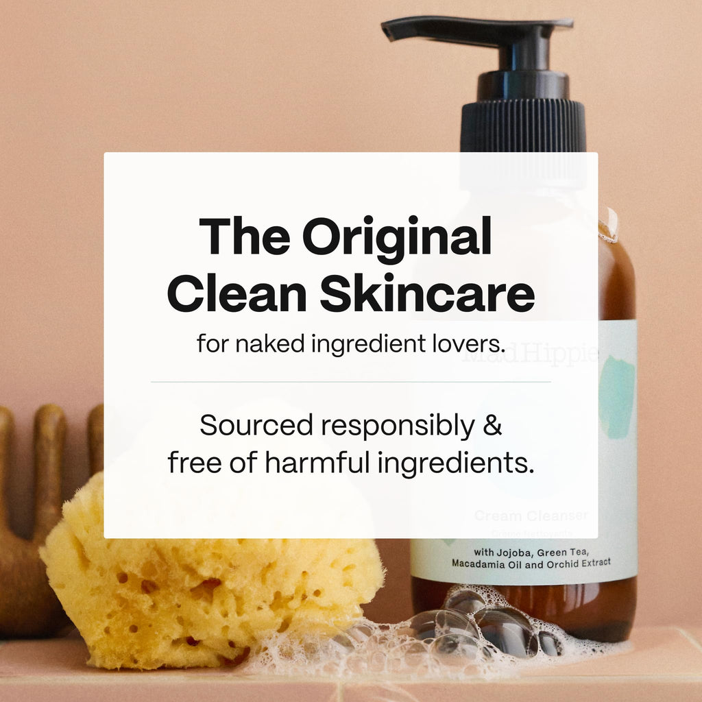 Mad Hippie Cream Cleanser – Gentle Formula with Hyaluronic Acid, Jojoba Oil & Green Tea, Skin Barrier Protection, 4 Oz Ea