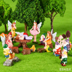 24 Days Magic Fairy Garden Accessories Advent Calendar, Waterproof Fade Resistant DIY Miniature Garden Decor Holiday Birthday Countdown Surprise Gift for Kids Fairy Lovers