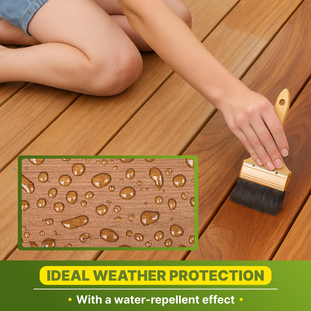 Nordicare Teak Oil for Outdoor Furniture, 16.9 Oz – Outdoor Wood Oil & Sealer for Teak, Acacia, Oak & More, Helps Restore Weathered Wood and Protect Against Drying, Easy to Apply
