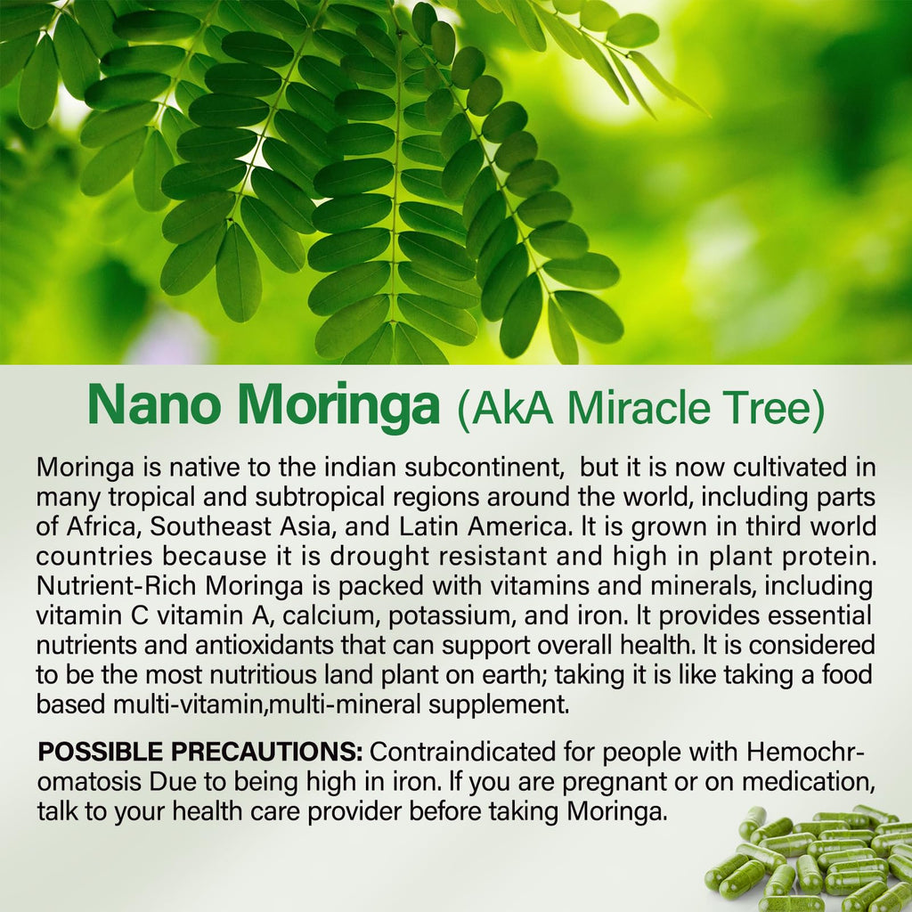 Bcuelov Moringa Capsules | 800mg Pure Moringa Powder Capsules – Supports Energy, Skin & Gut Health, Immune System – Green Superfood with Vitamins & Amino Acids (90 Caps)