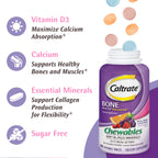 Caltrate Chewables 600 +D3 Plus Minerals Calcium and Vitamin D, Sugar Free, Cherry, Orange and Fruit Punch, 155 count