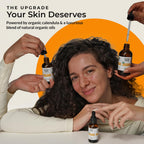 Organic Calendula Oil For Sensitive Skin - USDA Certified 100% Plant Based, Lightweight & Unscented Gentle Soothing Oil For Sensitive Skin - For Face, All Over - Large 4.06 Fl Oz Glass & Dropper