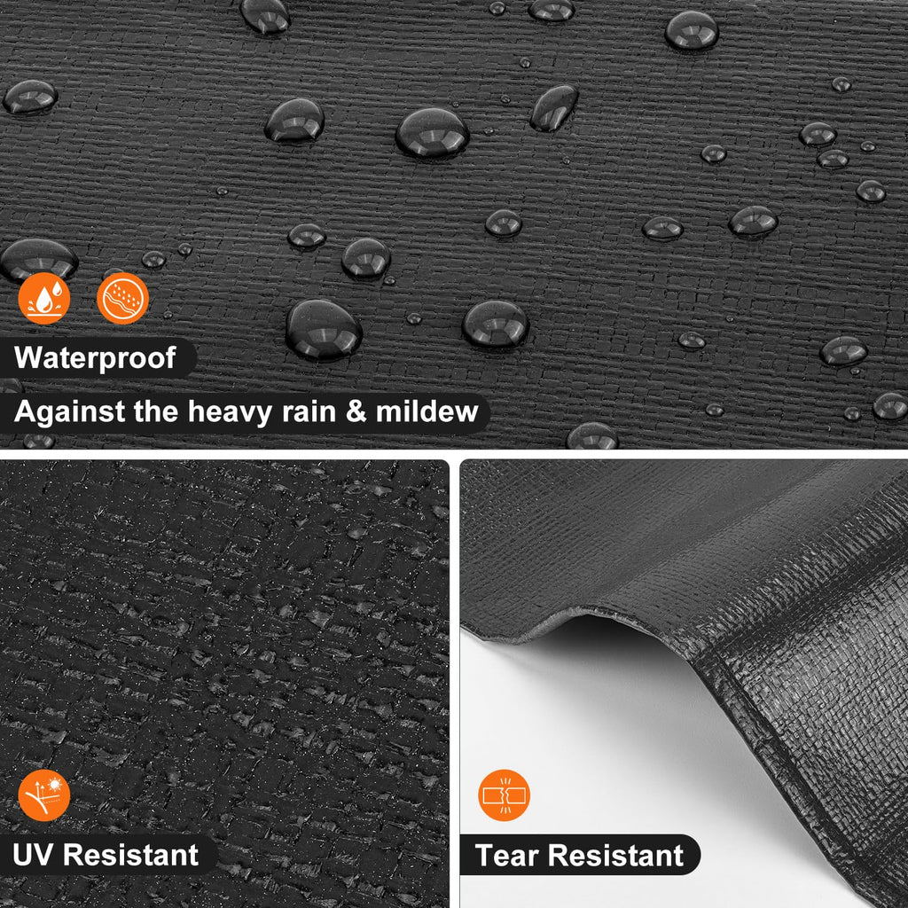 Patiobay Tarp 10x20 Feet, 8 Mil Large Waterproof Tarps Heavy Duty with Grommets Every 23.6", Thick Plastic Tarp, UV Resistant Tear&Fade Resistant, Reinforced Edges for Outdoor Pool Camp Tent