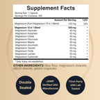 Magnesium Complex 500mg, 300 Capsules | 10-in-1 Magnesium Glycinate, Citrate, Malate & More | Chelated Form for Easy Absorption | Non-GMO