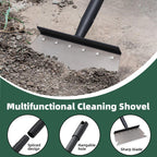 Garden Cleaning Shovel, Snow Shovel, Ice Scraper, 59 Inch Adjustable Handle Heavy Duty Garden Shovel Multifunctional Cleaning Shovel, for Lawn Edging, Scraping, Weed and Ice Removal