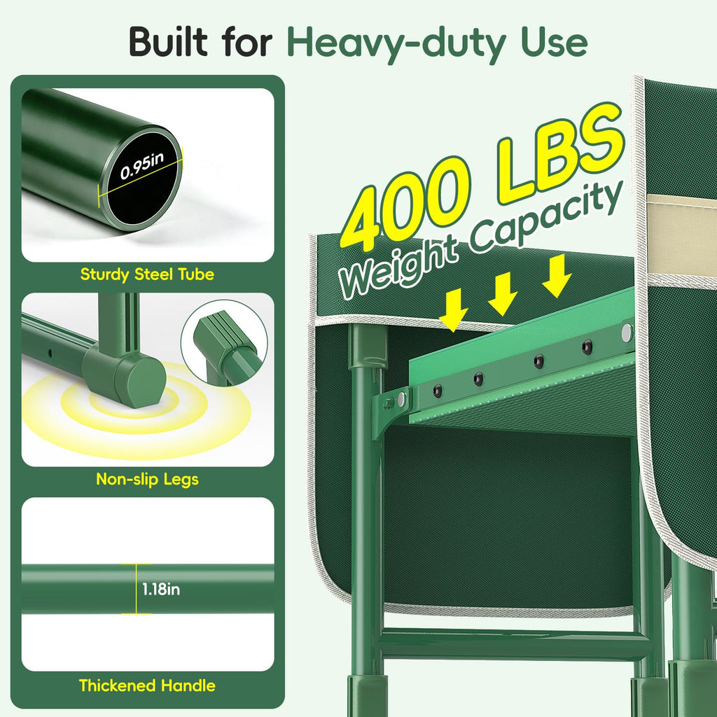 Housolution Garden Kneeler and Seat with Anti-Tipping Extendable Legs