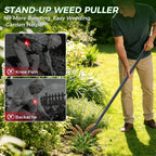 RexWeed Stand Up Weed Puller Tool, 46" Adjustable All-Metal Long Handle Weeder with 4-Claw Steel Head, Remove Weeds by Roots Without Bending or Kneeling, Heavy Duty Garden Tool Back & Knee Friendly