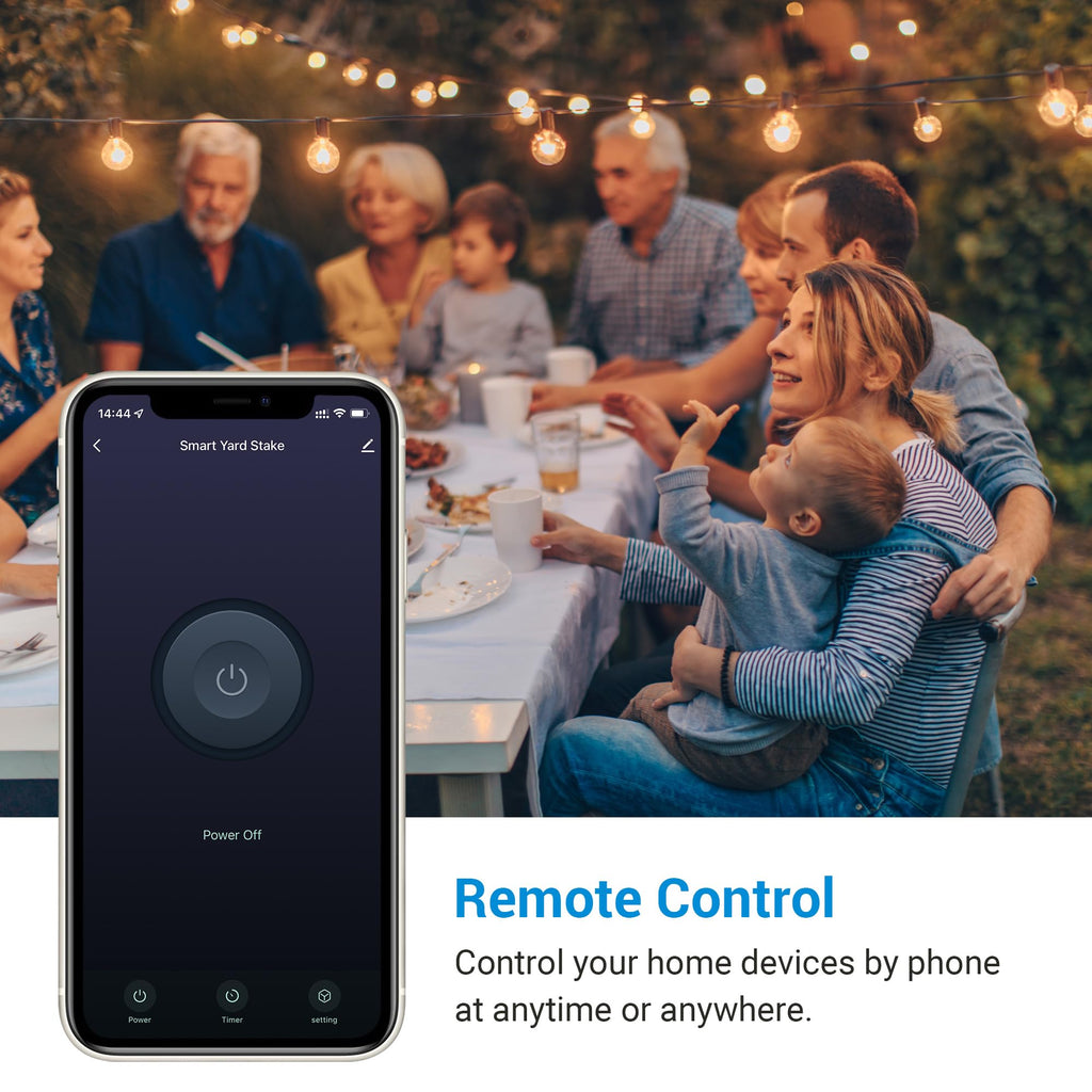 DEWENWILS WiFi Smart Yard Stake Timer Plug, Outdoor Power Stake Timer