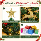 Small Mini Christmas Tree with Lights, 2 Ft Little Table Top Christmas Tree