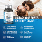 Testosterone Booster Supplement - Semen Volume Booster Supplement for Men, Fertility Supplement, Increase Load Size - 11 Active Ingredients - Horny Goat Weed, Tongkat Ali, L-Arginine - 90 Capsules