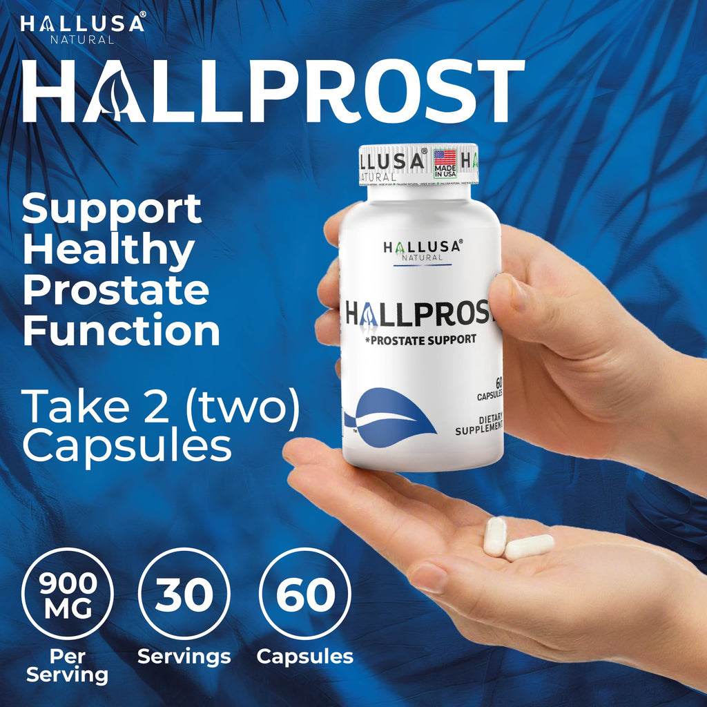 Hallusa Natural Próstata Inflamada - Prostatitis - Pastillas para la próstata - HALLPROST 60 CAPSULAS