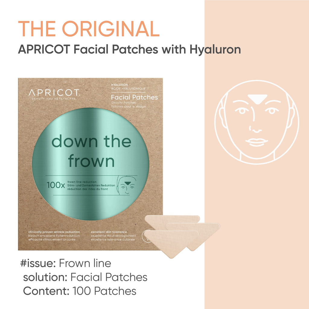 APRICOT® Facial Patches with Hyaluron "down the frown" (Beige)