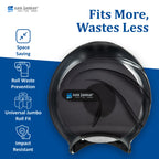 San Jamar Oceans Plastic Single Jumbo Bath Tissue Dispenser, 3.25" Core, Black Pearl