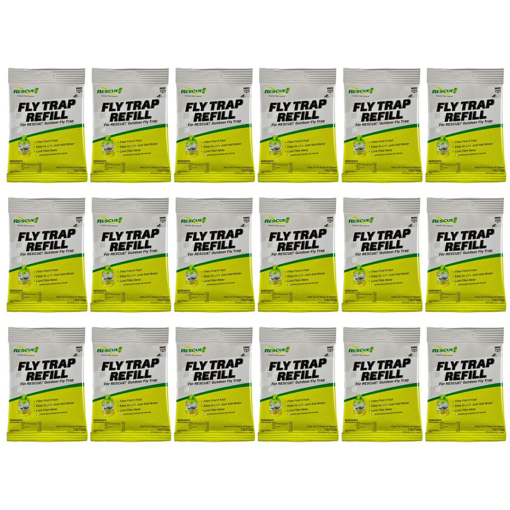 RESCUE! Pack Fly Trap Attractant Refills; Works Reusable Fly Trap To Lure Common Nuisance Or Filth Flies Including House Flies, Flesh Flies