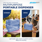 HydraFitt Refrigerator Water Dispenser 1.1 Gallon – Leak-Proof Slim Fridge Water Container with Spigot – BPA-Free Refillable Water Jug (Light Blue)