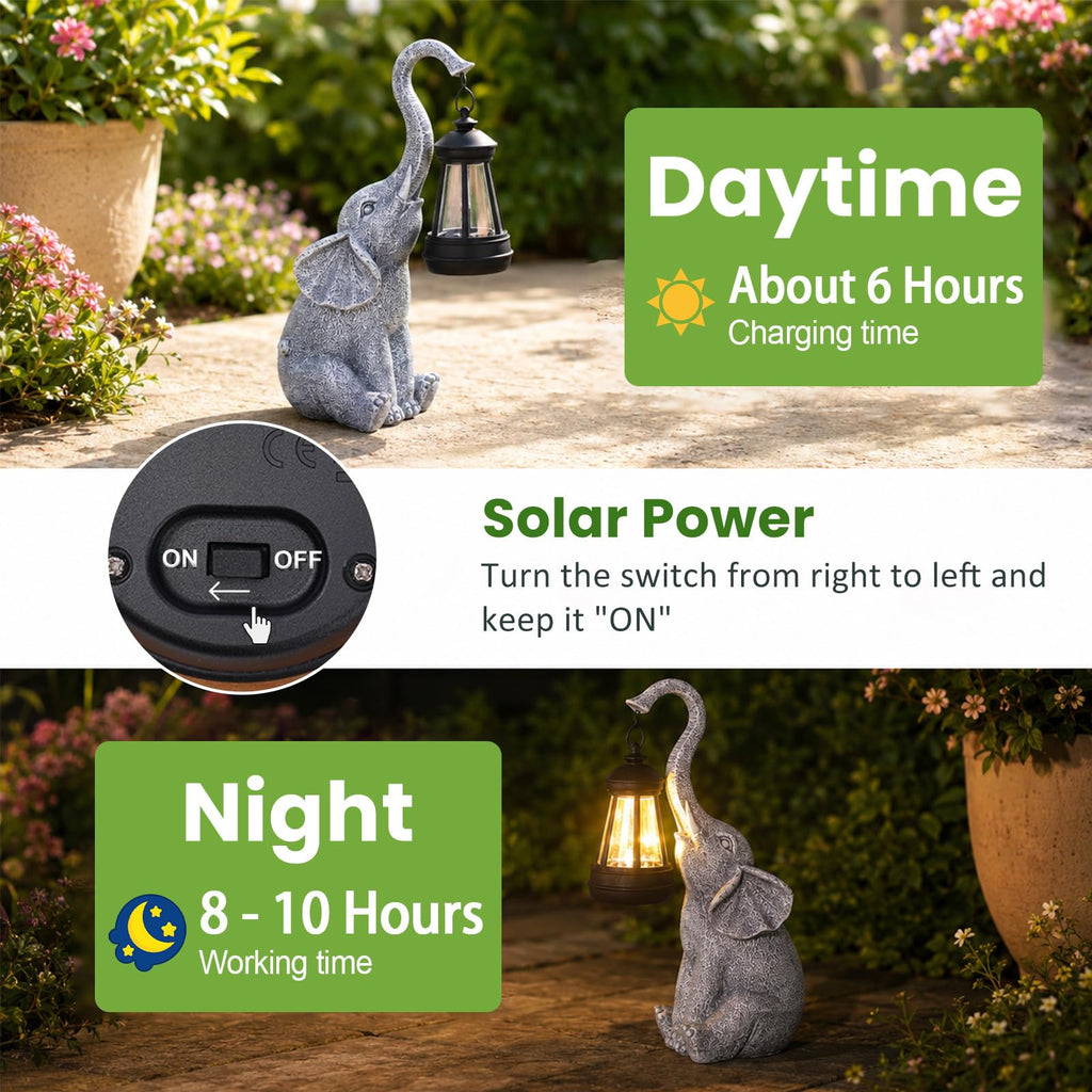 Goodeco Elephant Statue for Garden Decor with Gift Appeal