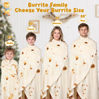 LetsFunny Burrito Tortilla Throw Blanket, Funny Realistic Food Blanket,47in