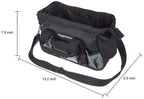 Amazon Basics Durable Wear-Resistant Tool Storage Bag with Adjustable Shoulder Strap, Portable Tool Organizer, 16 Pockets, 12 in, Black & Gray