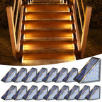 VOLISUN Solar Step Lights for Outside, Solar Stair Lights Outdoor Waterproof IP67, LED Outdoor Step Light, 80 Lumen, Deck Light for Outside, Front Porch and Patio(Black,16 Pack)
