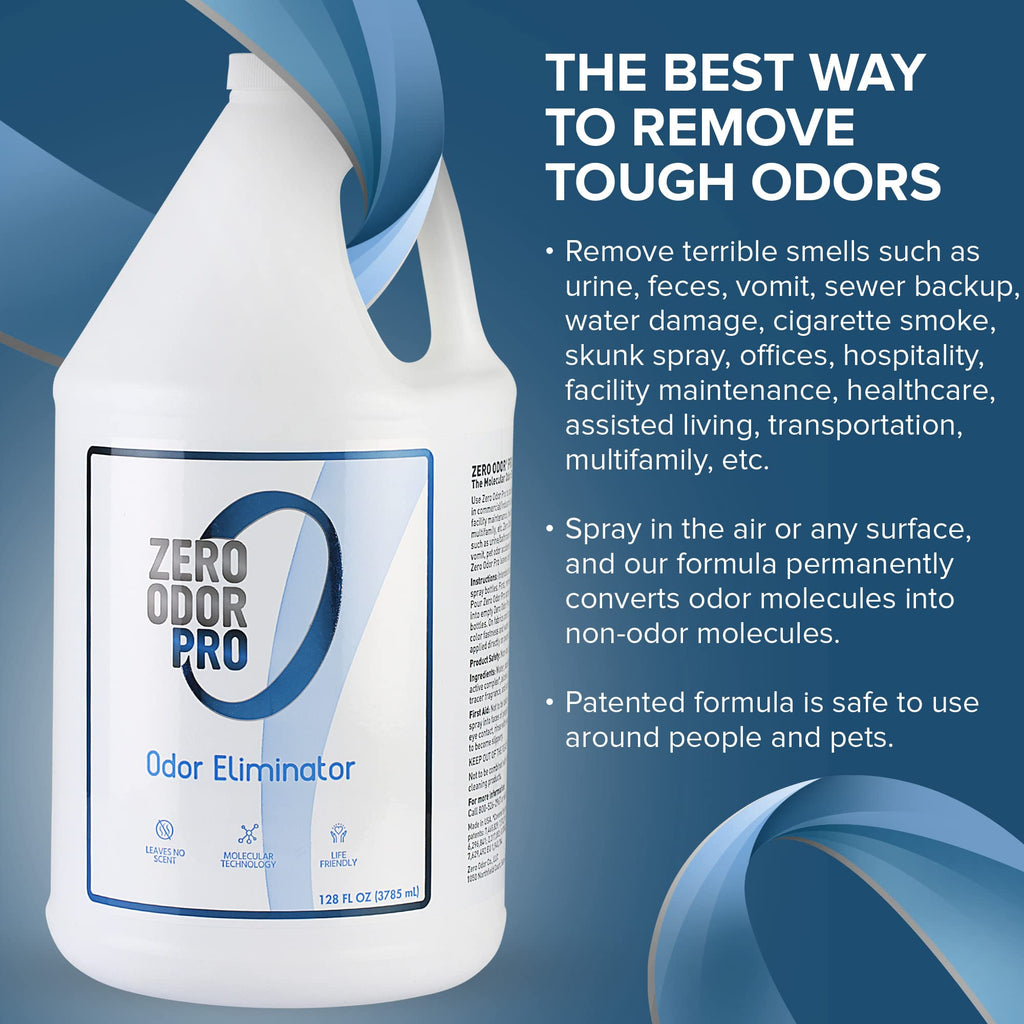 Zero Odor Pro Commercial Odor Eliminator Refill, Room Deodorizer, 128 oz
