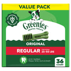 Greenies Regular Dental Dog Treats, Original Chicken Flavor, 36 Count