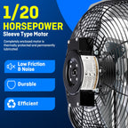 iLIVING 12" Wall Mounted Shutter Exhaust Fan, Automatic Shutter, with Thermostat and Variable Speed controller, 0.6A, 960 CFM, 1400 SQF Coverage Area Silver (ILG8SF12V-ST)